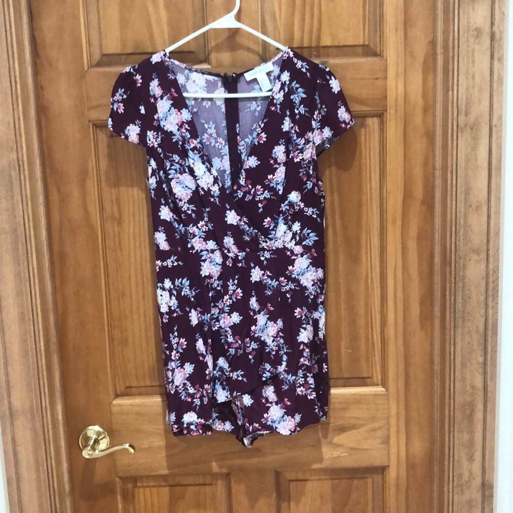 Floral wrap romper